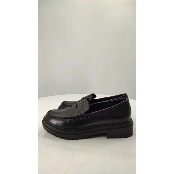 Quince Black Leather Lug Sole Loafers - Women’s Sz 8 EUC - Picture 3 of 9